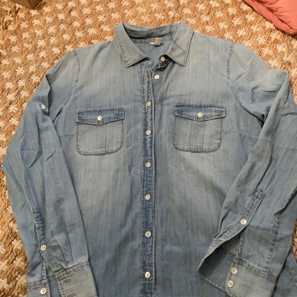 J Crew Lightweight Denim Top